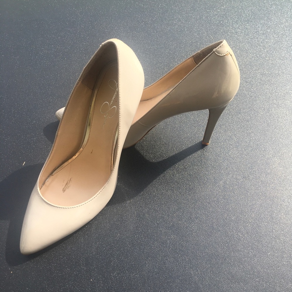 Jessica Simpson Gray patent Leather Heels